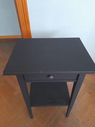 Mesita de noche Ikea negra pizarra