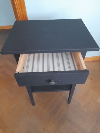 Mesita de noche Ikea negra pizarra