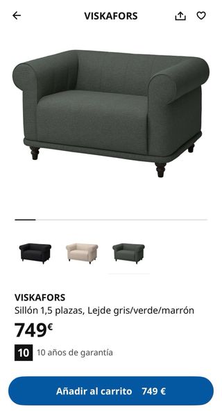 Sofá  Viskafors verde IKEA