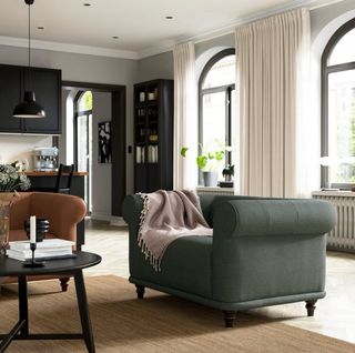 Sofá  Viskafors verde IKEA