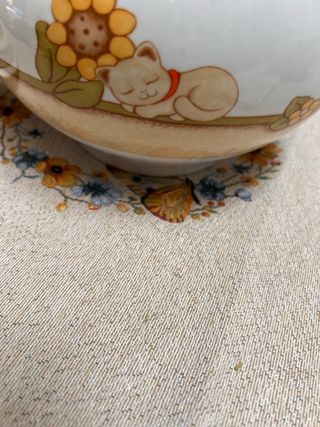 Biscottiera Thun Ceramica Bianca Gialla