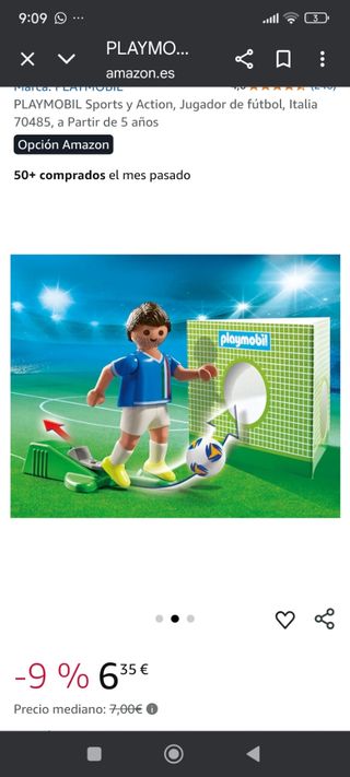 Playmobil 2 Futbolistas con Disparador