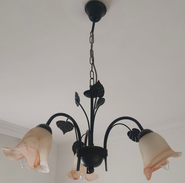 Lámpara de techo forja