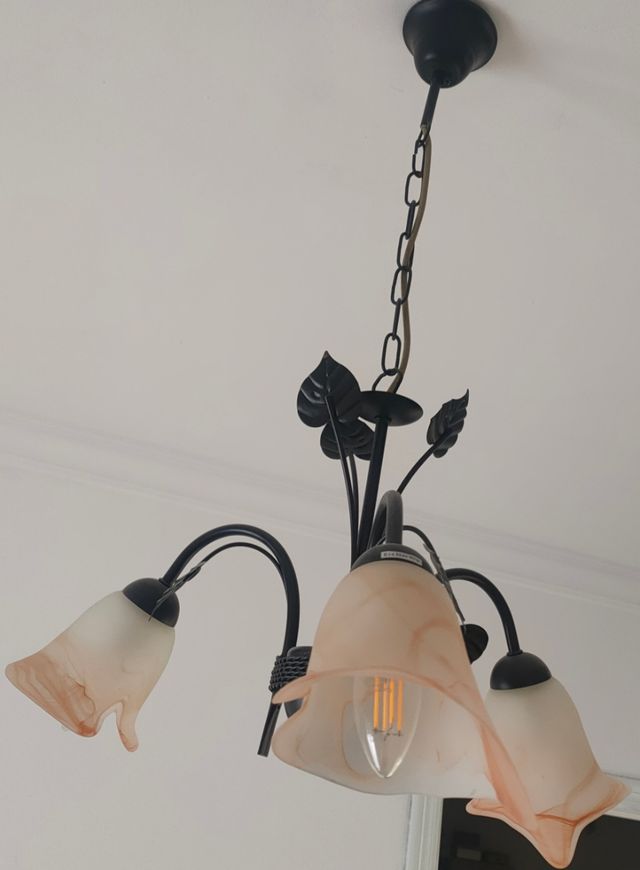 Lámpara de techo forja