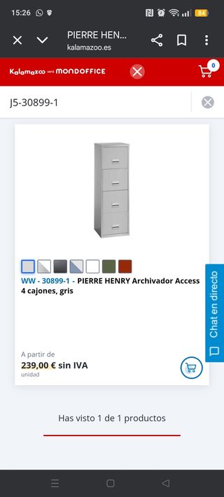 Cajonera archivador metal beige
