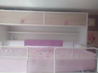 Litera abatible juvenil madera y metal