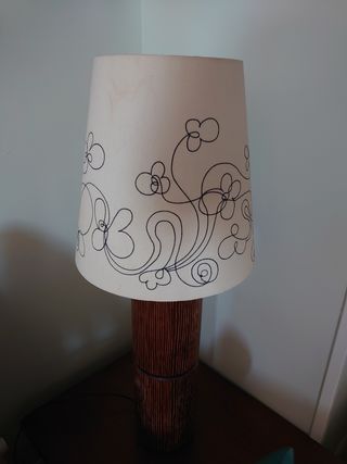 Pantalla de lámpara grande floral