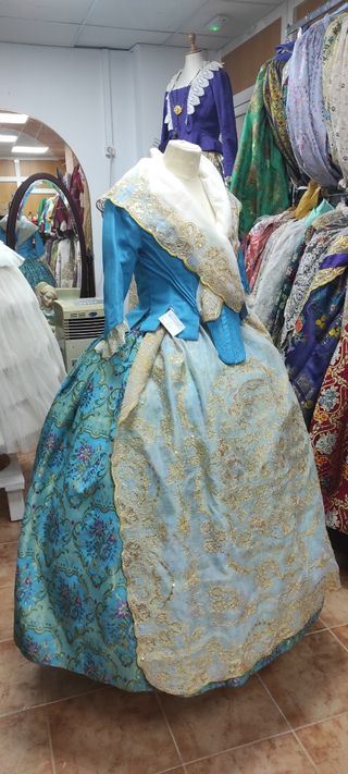 Traje Fallera Siglo XVIII Azul