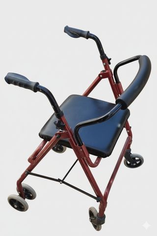 Andador con asiento y ruedas