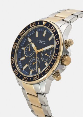 Reloj Fossil bicolor dorado y plateado