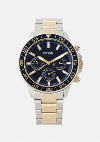 Reloj Fossil bicolor dorado y plateado
