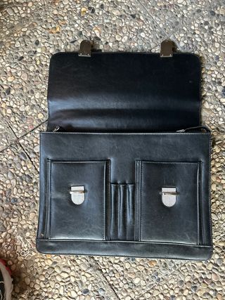 Borsa da lavoro 24 ore similpelle nera
