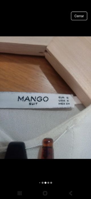Camisa Mango Beige Talla S