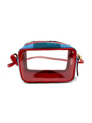 Bolso Louis Vuitton Transparente Azul y Rojo