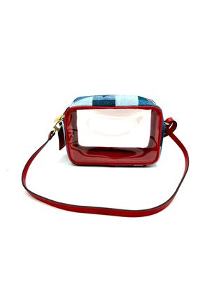 Bolso Louis Vuitton Transparente Azul y Rojo