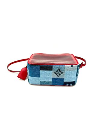Bolso Louis Vuitton Transparente Azul y Rojo