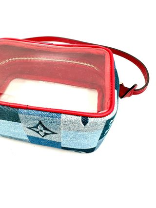 Bolso Louis Vuitton Transparente Azul y Rojo