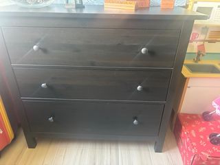 Cajonera Ikea Hemnes 3 cajones Negra