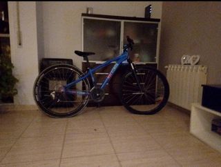 Bicicleta de montaña azul
