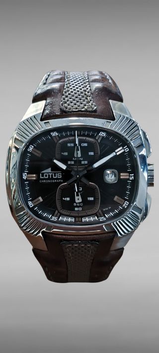 Reloj Lotus Cronógrafo Marrón y Negro