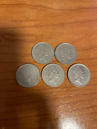 5 Monedas de Inglaterra