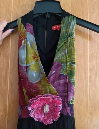 Vestido largo Derhy estilo boho  flores tropical