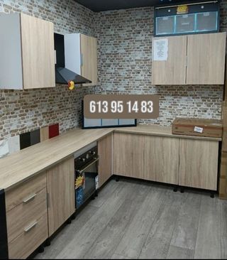 Muebles de cocina mármol y madera