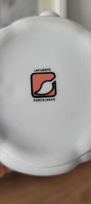 Juego de café porcelana con oro