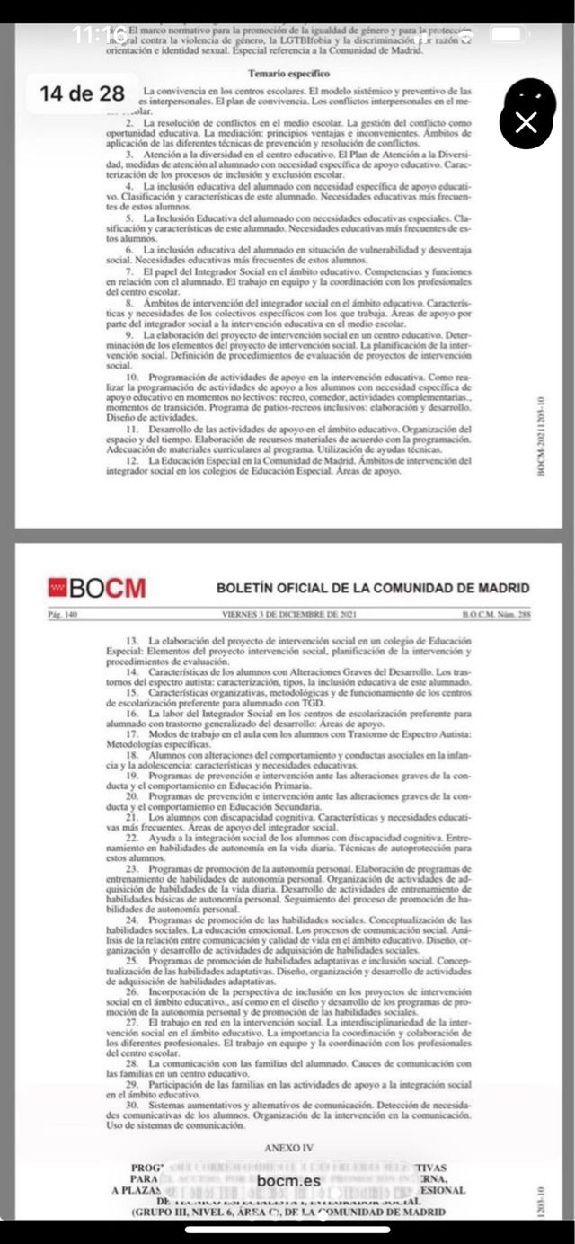 Temario Oposiciones Integración Social