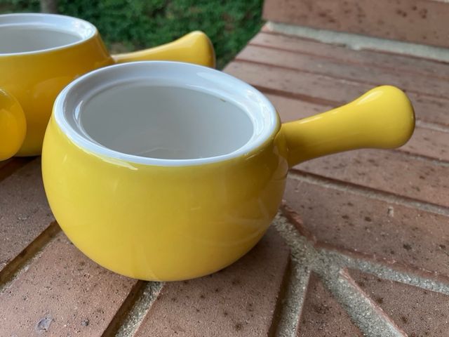 4 contenitori per zuppa di cipolle in ceramica