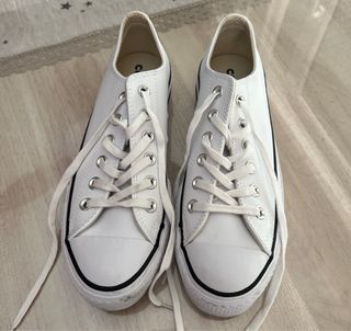 Zapatillas Converse Blancas de piel y plataforma