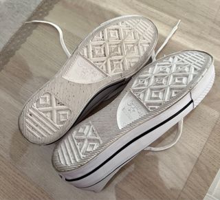 Zapatillas Converse Blancas de piel y plataforma