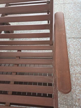 Tumbona de madera para piscina/playa
