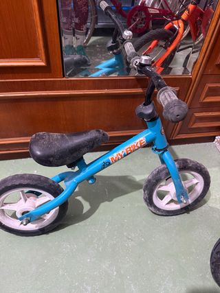 Bici sin pedales azul