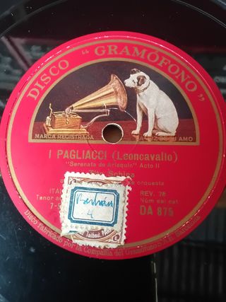 5 Discos Gramófono arias opera, Barbiere, Tosca ..