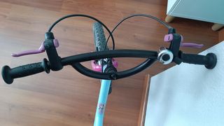 Bicicleta infantil azul y rosa