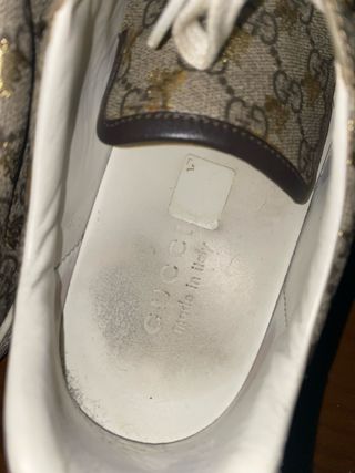 Zapatillas Gucci Beige y Doradas
