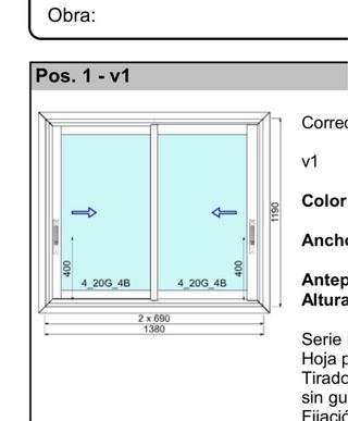 Ventana aluminio K-line 140x120 Blanca a estrenar
