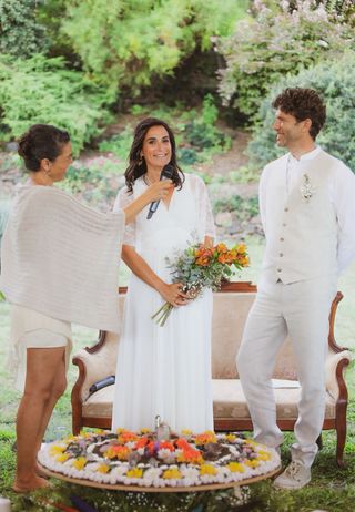 Chaleco de ceremonia hombre beige