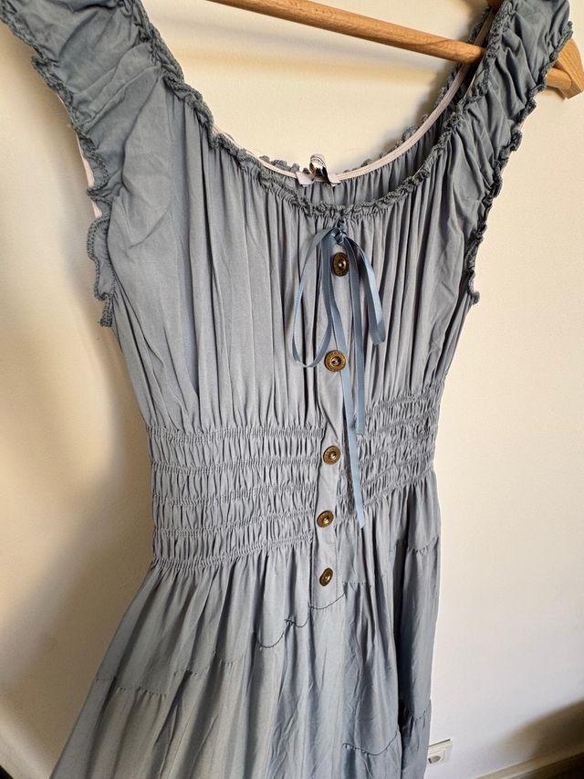 Vestido largo Tiramisu azul Talla M/L