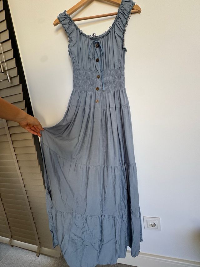 Vestido largo Tiramisu azul Talla M/L