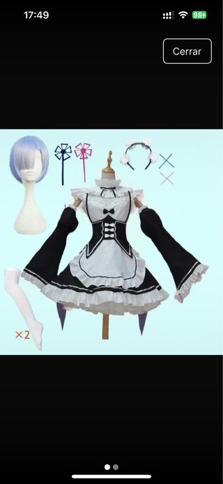 Cosplay Rem Ram Re:Zero Anime Halloween