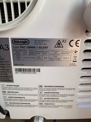 Aire Acondicionado Portátil De'Longhi Pinguino 