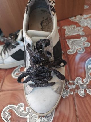 Scarpe da ginnastica donna silver e bianche