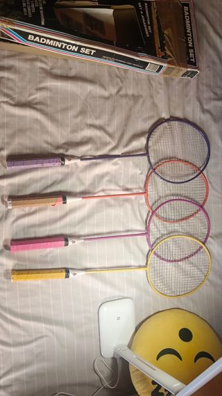4 raquetas de bádminton vintage