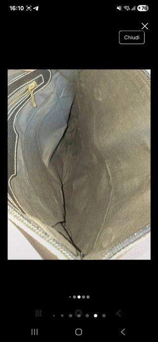 Borsa VERDELLI vintage pelle nera e cuoio