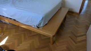 Cama con banco pino macizo La Redoute 140x190