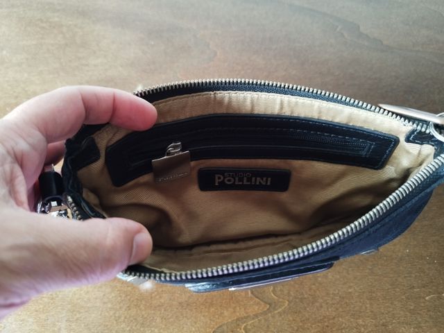 Borsetta Studio Pollini pelle e tessuto