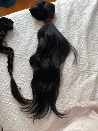 Pelo virgen natural indio negro es abundante 200gr