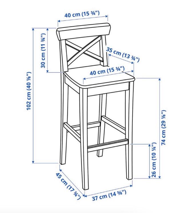 Taburetes blancos altos (ikea) 
(pareja)